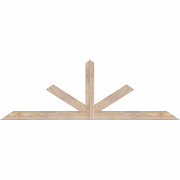 Ekena Millwork Saratoga Smooth Timber Gable Bracket, Douglas Fir, 72"W x 24"H x 1 1/2"D x 3 1/2"F, 8/12 Pitch GBW072X24X0204SAR00SDF - main